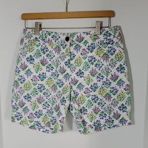 Talbots White Floral Women's Shorts Size 4P Like New